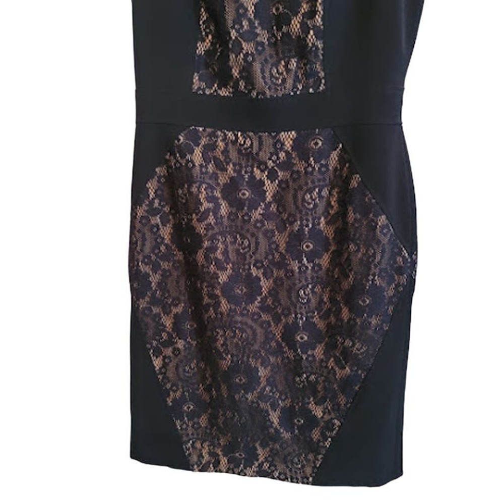 Adrianna Papell- Navy blue lace dress- size 8 - Picture 4 of 9